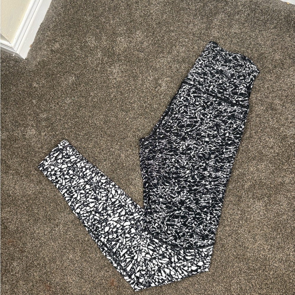 lululemon athletica Black and White Patterned Leggings